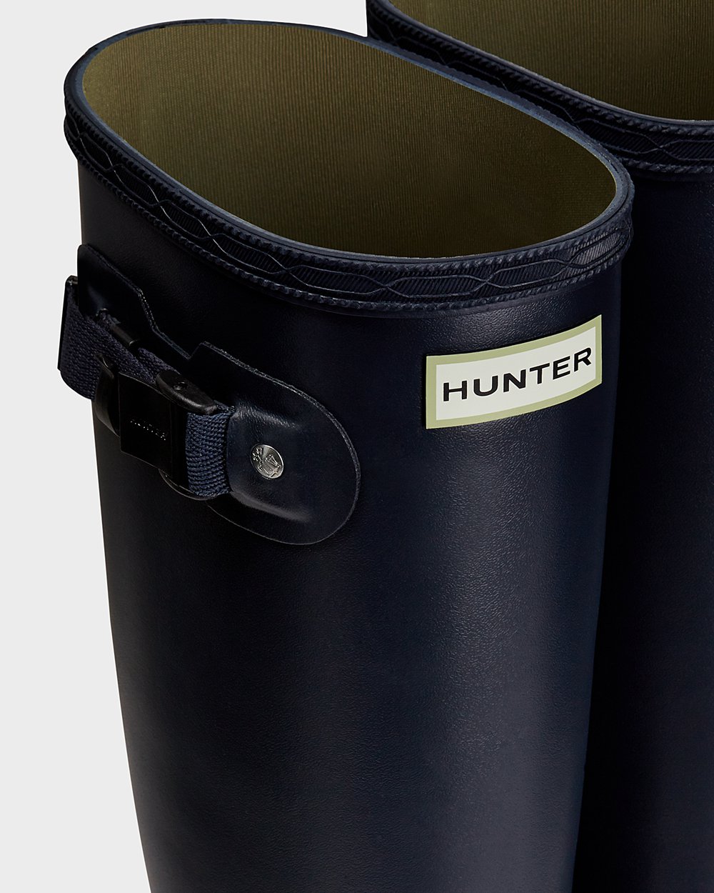 Bottes Hautes de Pluie Hunter Norris Field Neoprene Lined Femme Bleu Marine SDQGVZL-48